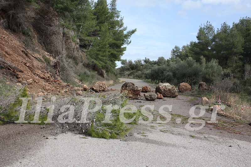 Καθιζήσεις και κατολισθήσεις στην Ηλεία